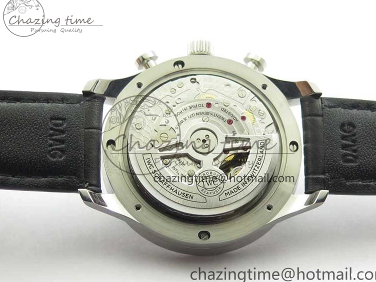 MIROTIME 0520 Elegant Portuguese IW371615 ZF 1:1 Best Edition SS Green Dial on Black Leather Strap A96355 V 7081